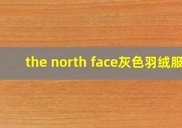 the north face灰色羽绒服